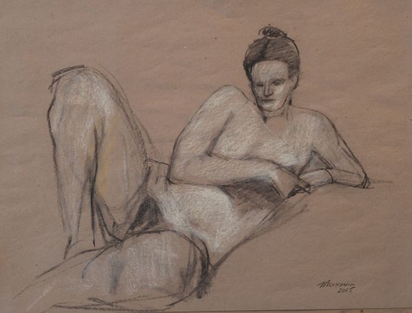 Female Nude Figure Drawing, No. 103 by Lori Markman