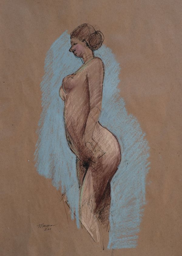 Female Nude Figure Drawing, No. 104 by Lori Markman