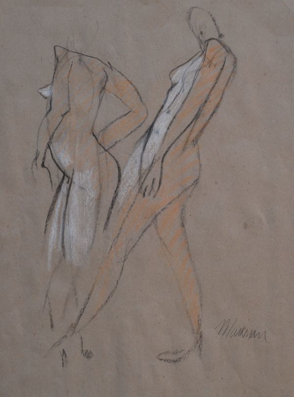 Female Nude Figure Drawing, No. 105 by Lori Markman