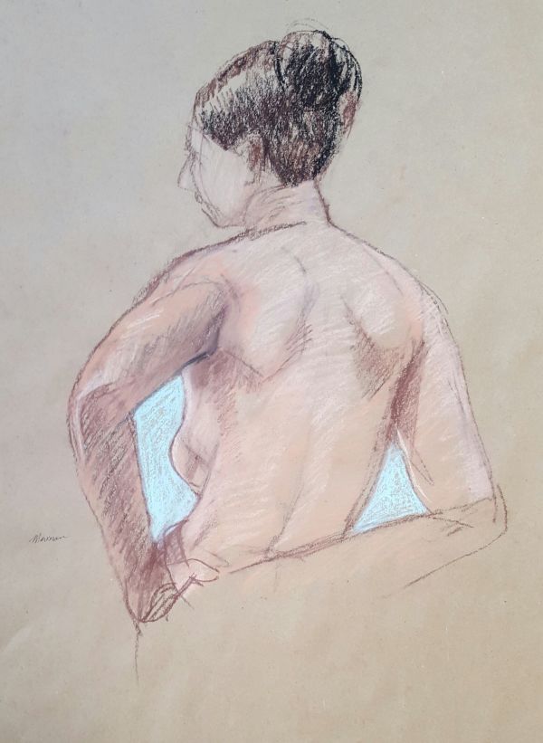 Female Nude Figure Drawing No. 115 by Lori Markman