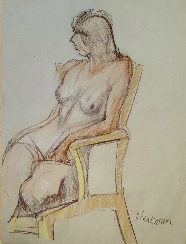 Female Nude Figure Drawing, No. 116 by Lori Markman