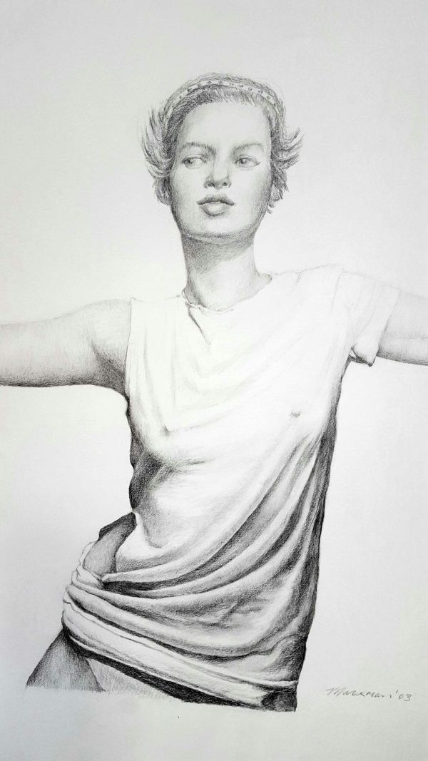 Victory (Female Figure Drawing, No. 125) by Lori Markman