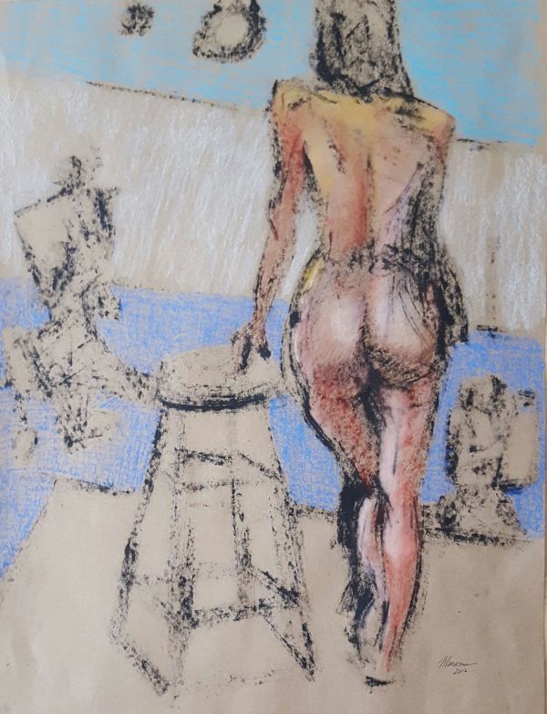 Female Nude Figure Drawing, No. 140