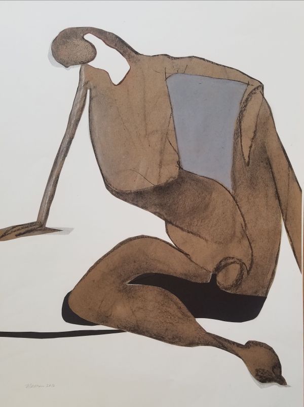Male Nude Figure Drawing, No. 141 by Lori Markman
