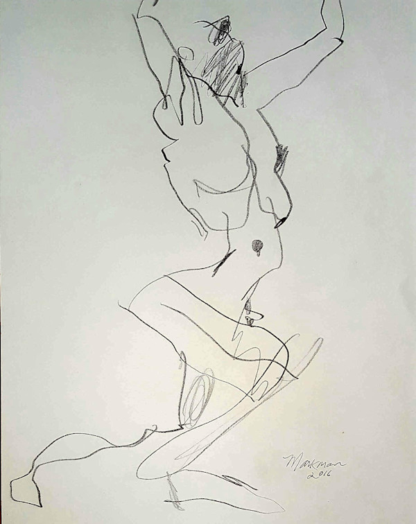 Male Nude Figure Drawing, No. 145 by Lori Markman, Image 1.
