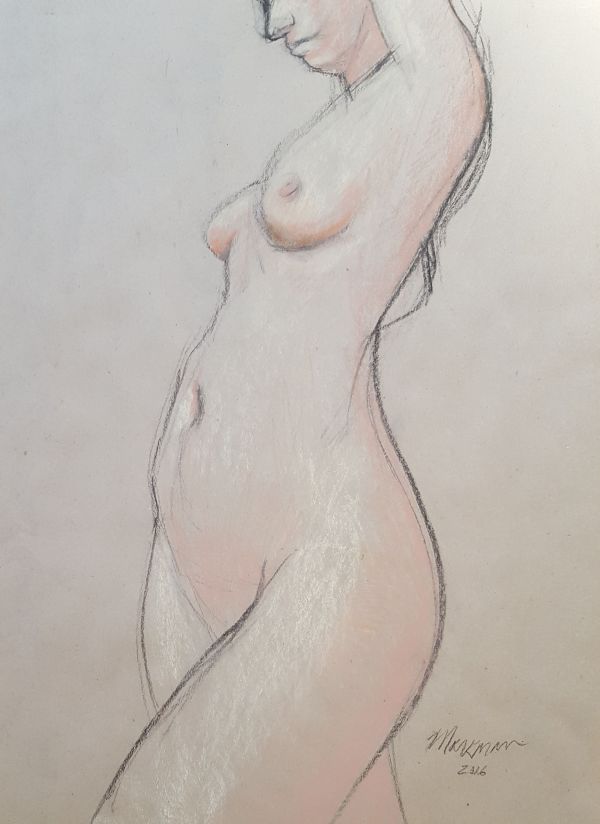 Female Nude Figure Drawing, No. 155