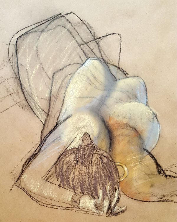 Female Nude Figure Drawing, No. 162 by Lori Markman