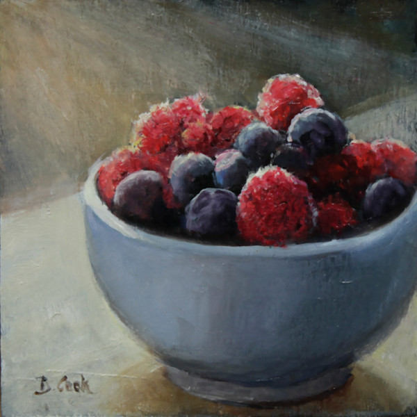 Still Life - Raspberries and Blueberries by Dale Cook