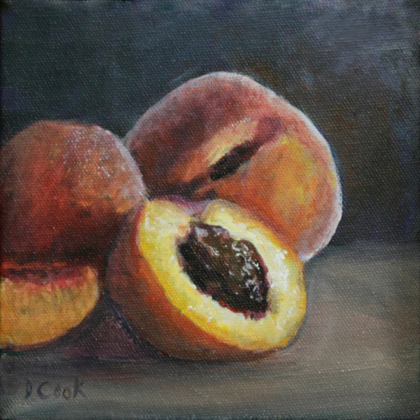 Still Life- The Heart of the Peach by Dale Cook