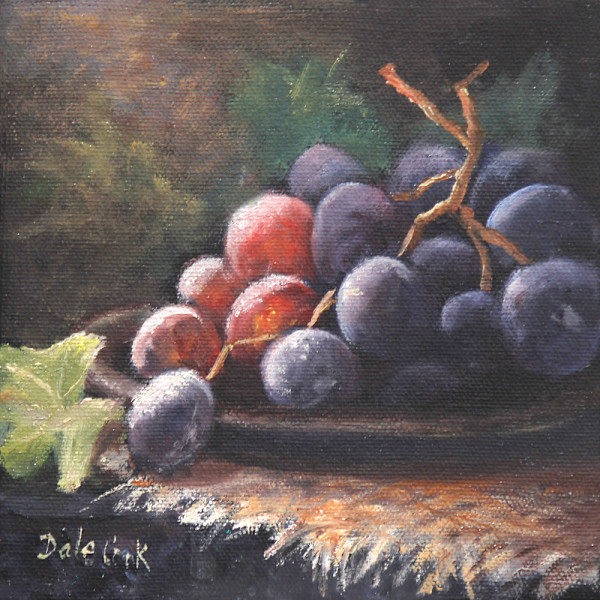Grapes with Frayed Cloth by Dale Cook
