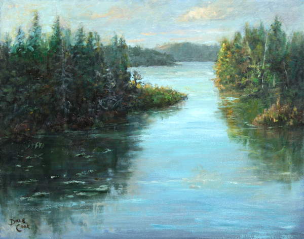 Warm Autumn Evening on the Pond by Dale Cook