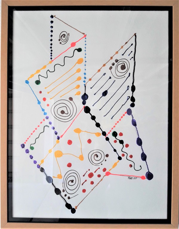 AFTER KANDINSKY II  Framed by Ken Goldman by Patti Cooprider