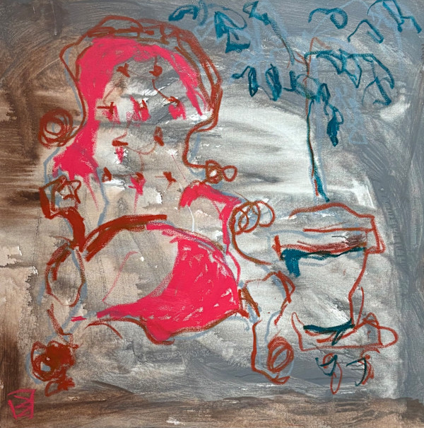 Interiors5 Pink Chair by Rhonda Bell Studio