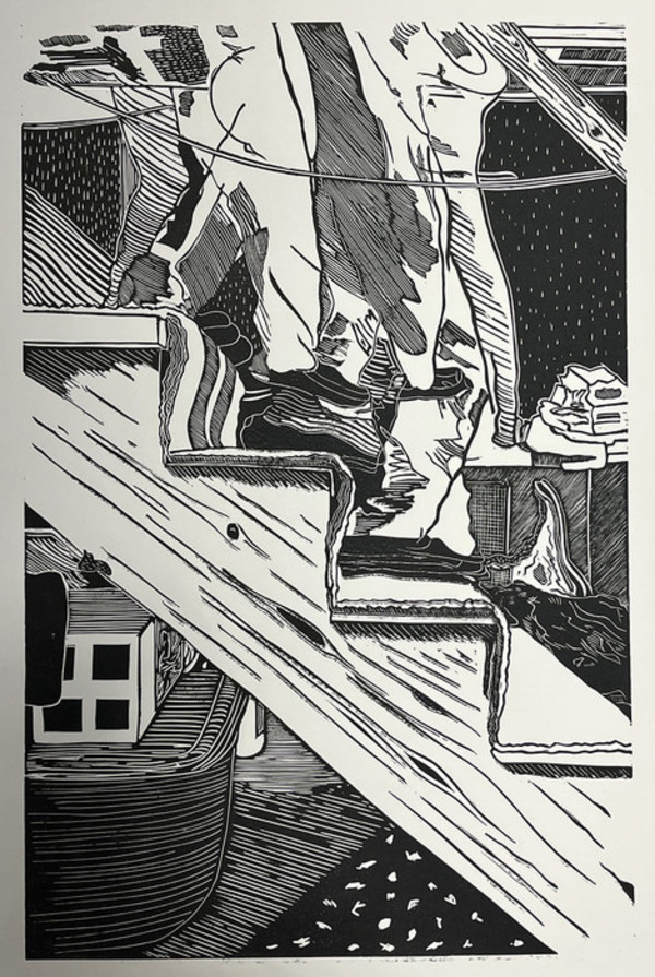 Dude Descending A Staircase by Adam Finkelston