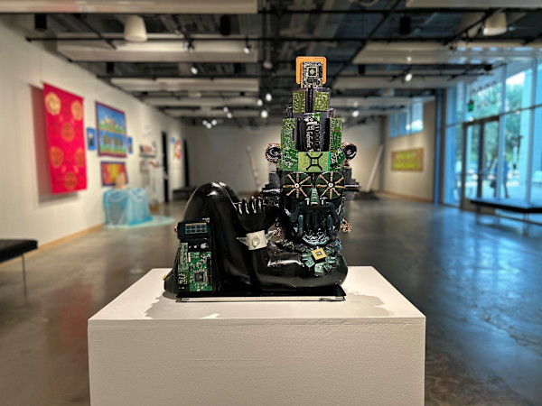 Temacaliztli tlen atl Galvanizada: Ofrecimiento de Lluvia Galvanizada: Offering of the Galvanized Rain by Angel Cabrales