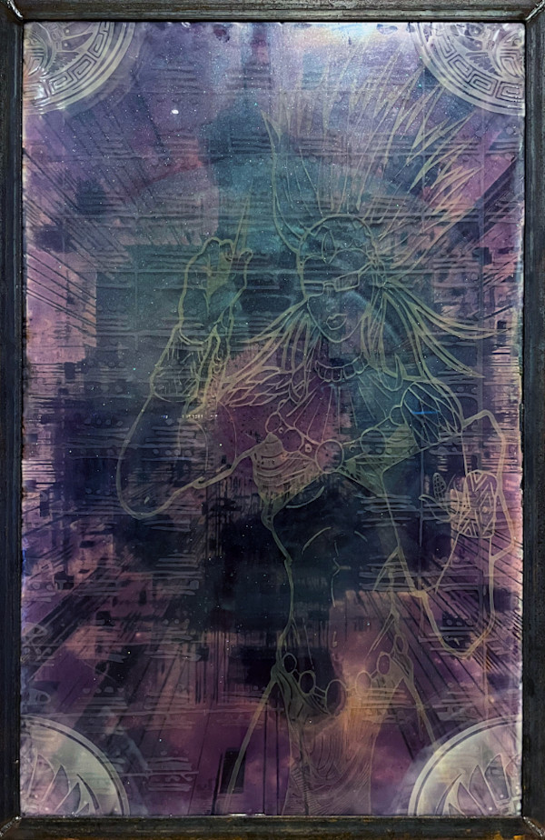 Centlaliztli tlen Mayatlapohuanih: Apoteosis de la Mayamatica: Apotheosis of the Mayathmatician by Angel Cabrales