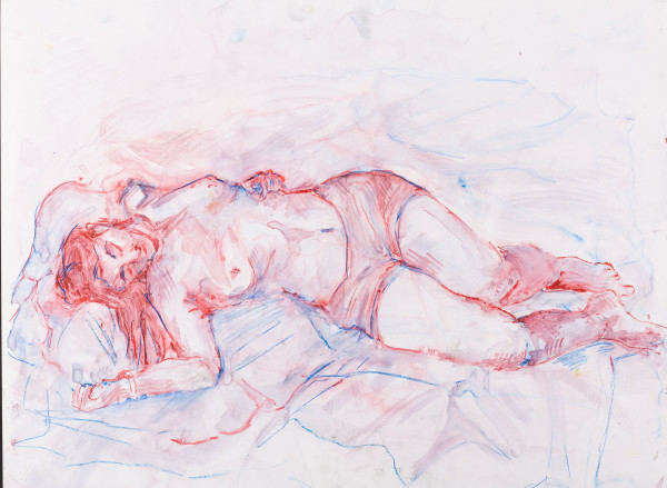 Reclining Figure Red by Margaret B Hoover