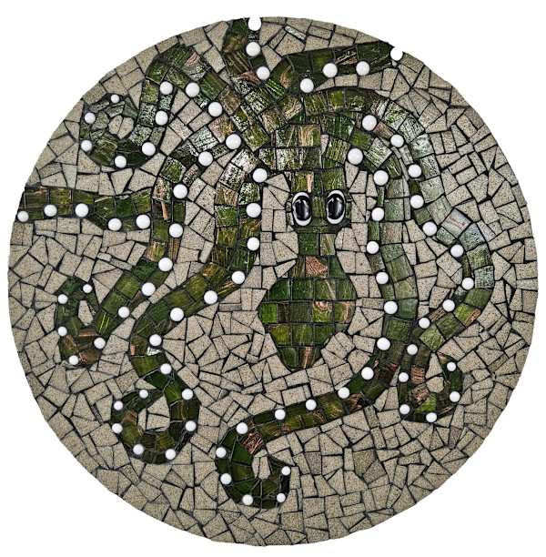 Greek Octopus- Green with Tan by Pam Farris, Image 1.