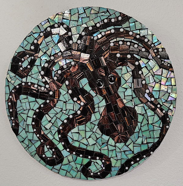 Greek Octopus- Brown with Green by Pam Farris, Image 1.