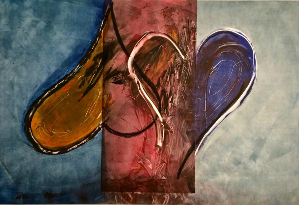 Hearts Series, "Commitment",  Monotype 10252017 by Harry Utter