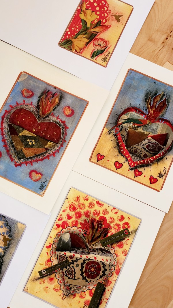 Valentine Print Greeting Cards by Rebecca Hawkins Valadez