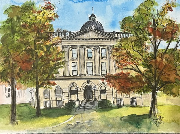 Old Courthouse - Fall Colors by Eileen Backman