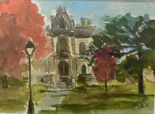 David Davis Mansion Watercolor by Eileen Backman