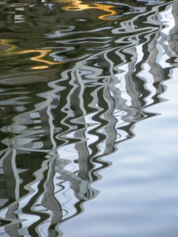 Abstract Water Reflections/Vancouver by Mary Jo Adams