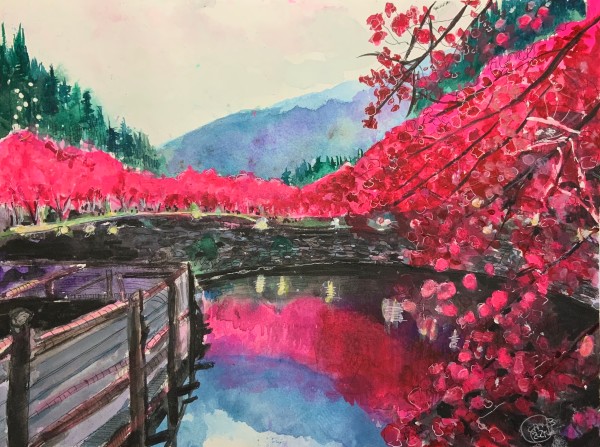 Cherry Blossom Lake by Eileen Backman