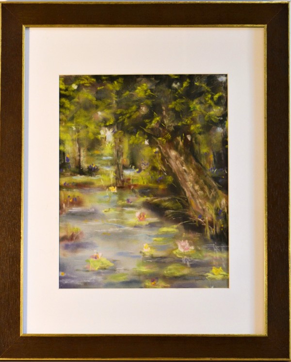Tree and Water Lilies by Pamela M. Crady