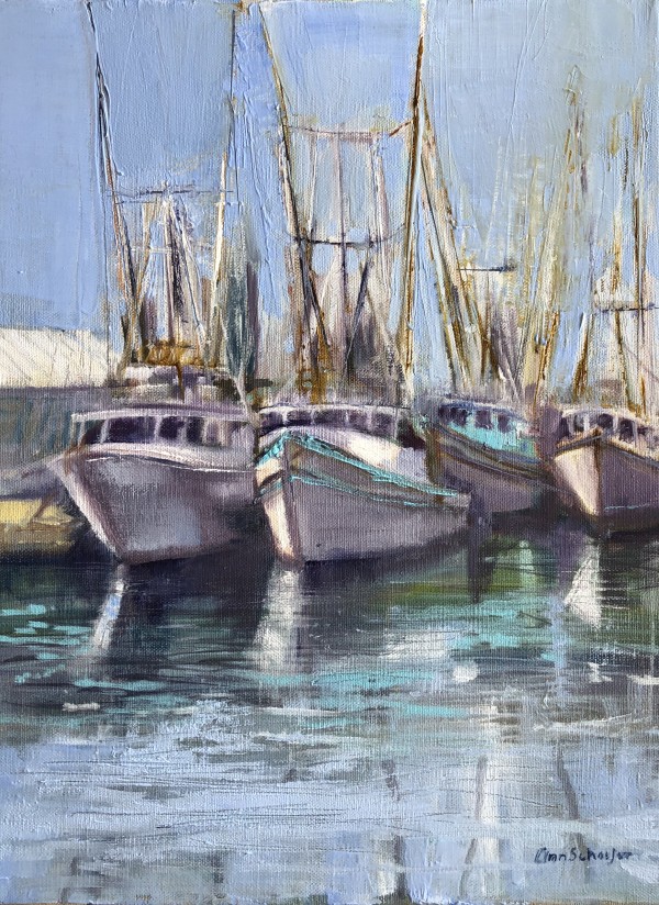 Shrimp Boats at Rest by Ann Schaefer