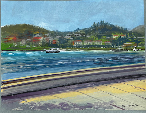 Overlooking the Harbor by Ann Schaefer