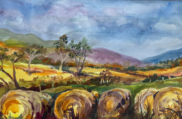 Blue Ridge Hay Bales by Ann Schaefer