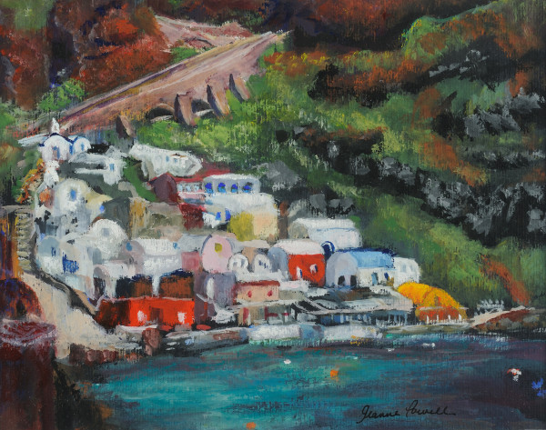 Old Harbor of Santorini by Jeanne Powell
