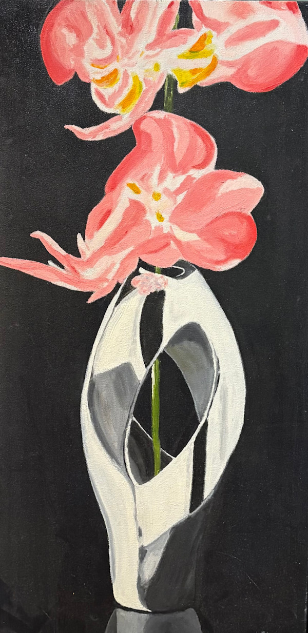 Silver Vase and Flower by Jim Hoehn