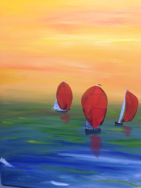 Red Sails at Sunset by Jim Hoehn