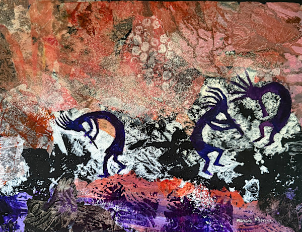 Kokopelli making music by Marcia Bhorjee