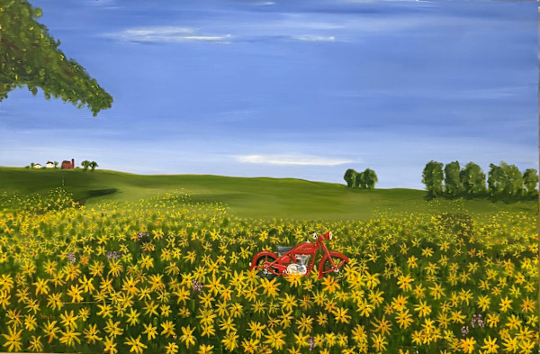 Indian Motorcycle in Field by Jim Hoehn, Image 1.