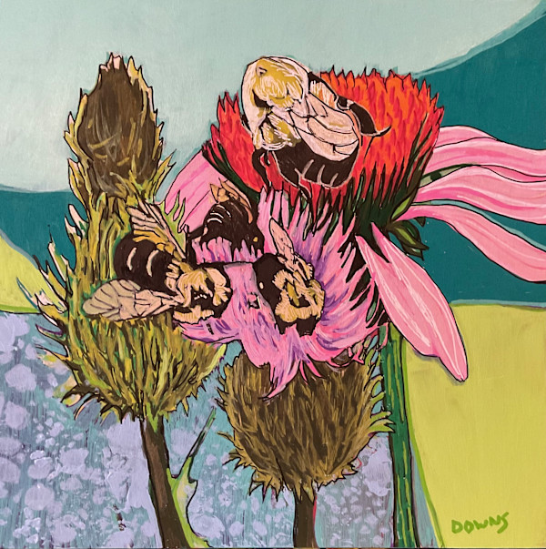Bees and Thistle by Jamie Downs, Image 1.