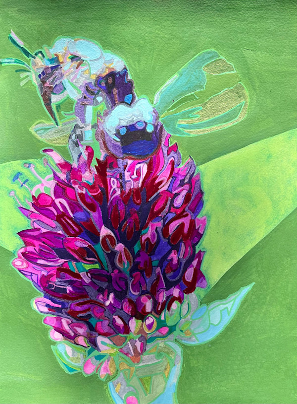 Nature in Complimentary Colors: Two Bees by Jamie Downs