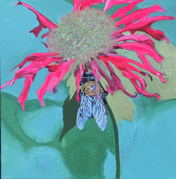 Bee and Bee Balm 9 by Jamie Downs