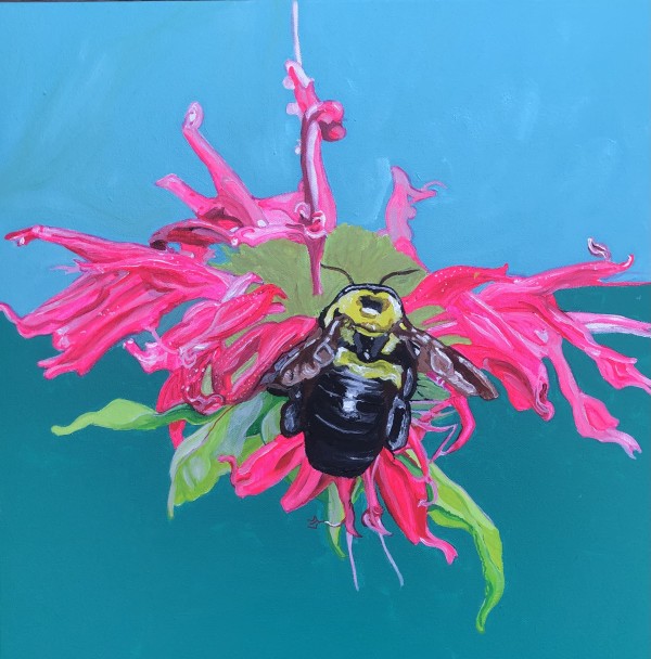 Bee and Bee Balm 10 by Jamie Downs