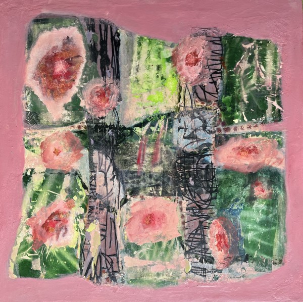 Pinks in the Garden by Marcia Bhorjee