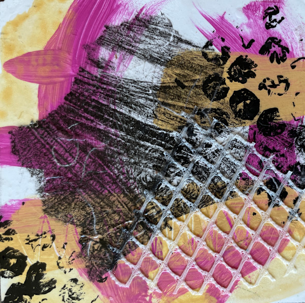 Pink and Tan Tile III by Gail Kaplan-Wassell