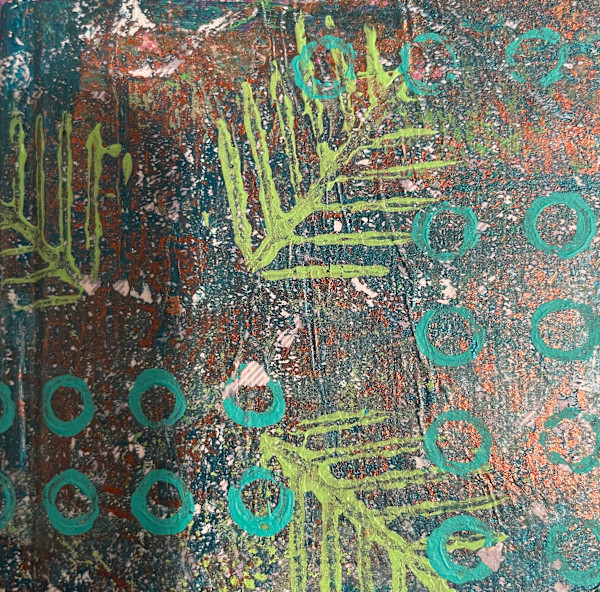 green and teal mini journal by Gail Kaplan-Wassell