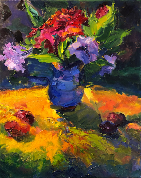 Irises and Peonies by Lisa Bernstein