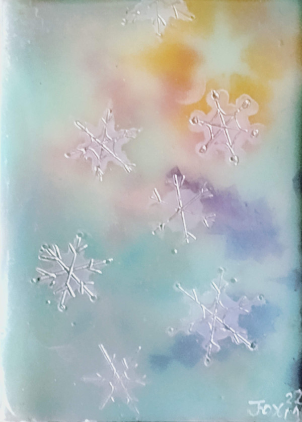 Rainbow Snowflakes 6 by Janet Fox
