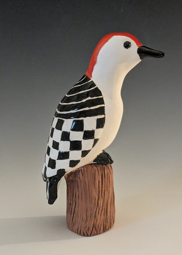 Red Bellied Woodpecker on a Stump by Nancy Jakubowski, Image 1.