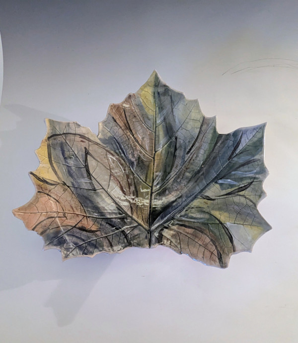 Leaf Plate by Nancy Jakubowski