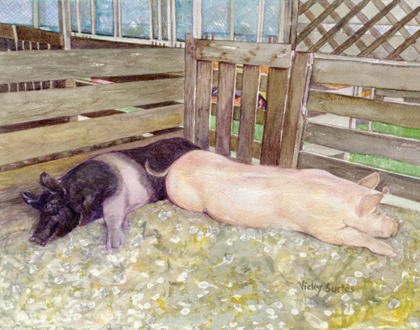 2 Pigs – No Blankets by Vicky Surles, Image 1.